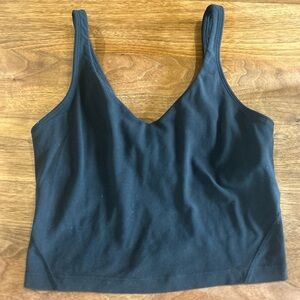 Lululemon Black Sleeveless Crop Top/sports bra